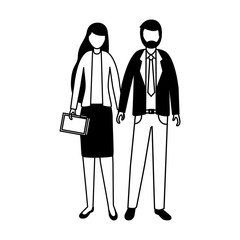 business man and woman