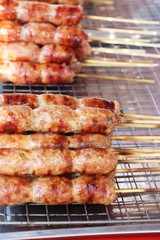 grilled sausage asia delicious at street food