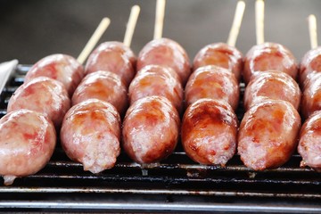 grilled sausage asia delicious at street food