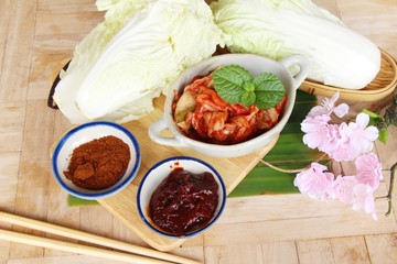 Kimchi of korean food traditional is delicious