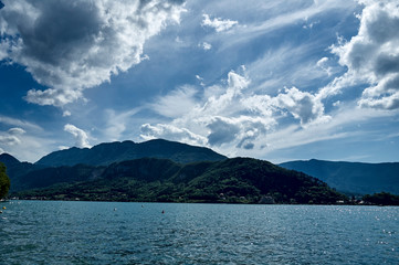 Clouds above the hills of Annecy, France