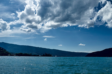Clouds above the hills of Annecy, France