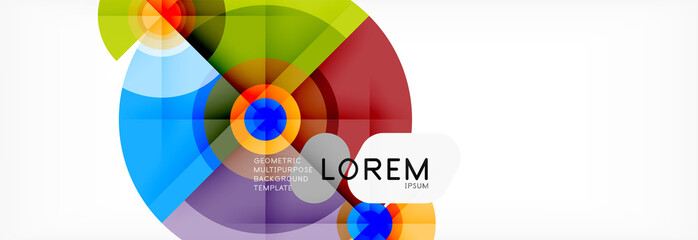 Obraz premium Geometrycznego okręgu abstrakcjonistyczny tło, kreatywnie geometryczna tapeta.