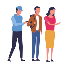 faceless group people