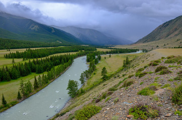 Plakat river in the mountains