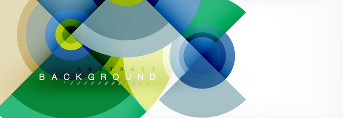 Fototapeta premium Circle geometric composition abstract background design, cover, template, brochure, flyer.