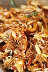 Sweet crab in pan at street food