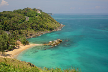 Tropical sea scenery on viewpoint phuket thailand