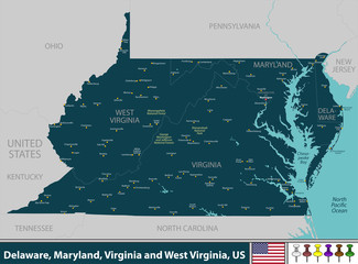 Delaware, Maryland, Virginia and West Virginia, US