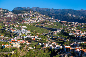 Fototapeta na wymiar Landscape of Madeira from Miradouro da Torre, Portugal
