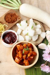 Kimchi of korean food traditional is delicious