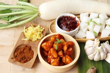 Kimchi of korean food traditional is delicious