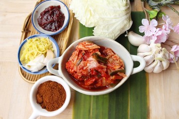 Kimchi of korean food traditional is delicious