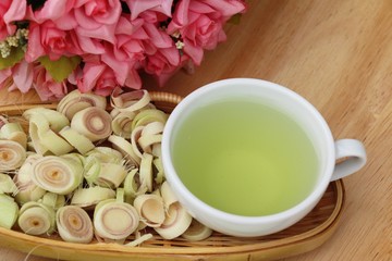 Lemongrass tea for health with fresh lemongrass