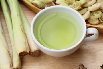 Lemongrass tea for health with fresh lemongrass