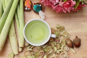Lemongrass tea for health with fresh lemongrass