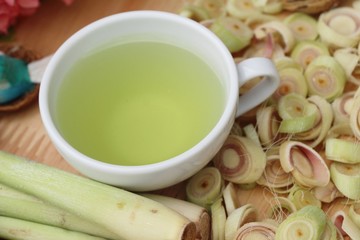 Lemongrass tea for health with fresh lemongrass