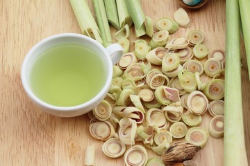 Lemongrass tea for health with fresh lemongrass