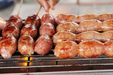 grilled sausage asia delicious at street food