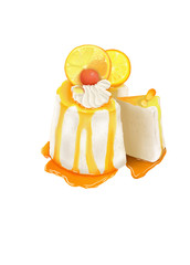 Confectionery masterpiece. Dessert "Honey Nougat"