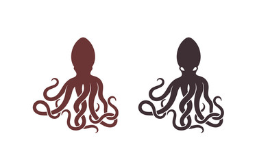 Octopus logo. Isolated octopus on white background © oleg7799