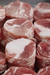 Raw pork for cooking at street food