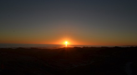 sunset in the mountains