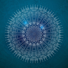 Vector illustration of mandala, background for cover.