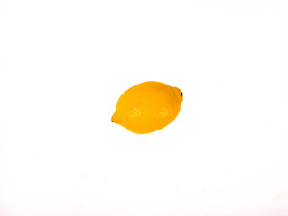 a lemon with a white background