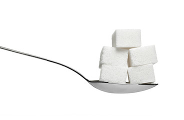 sugar cube and spoon sweet sweetener
