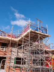 Fototapeta na wymiar New build houses under construction in Cheshire UK
