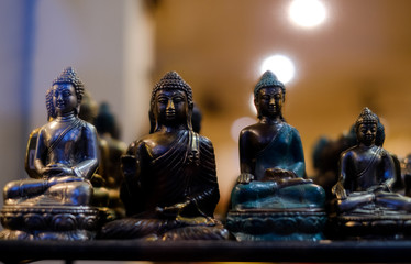 Buddha figures in the shop 
