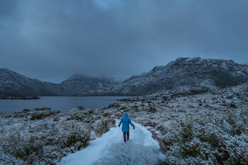 Cradle Mountain in snow, Tasmania Australia