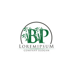 Green Bamboo BP Letter logo