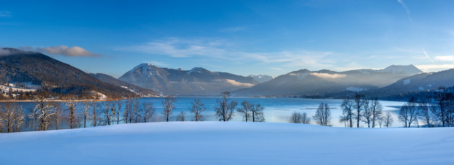 Tegernsee im Winter, Bayern, Deutschland