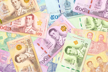 some new thai baht banknote