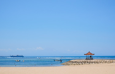 Fototapeta na wymiar Gazebo with ocean views on Bali