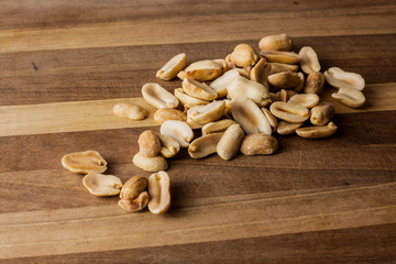 cashew nuts on wooden background