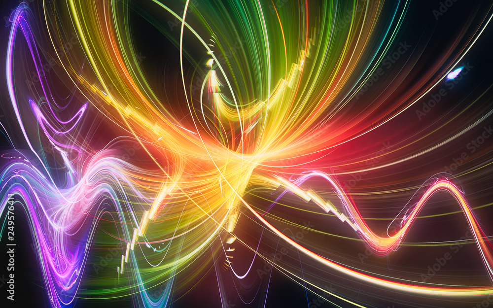 Fototapete digital generated image in the form of abstract geometric shapes of various shades and colors for us