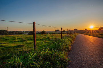 Amazing sunset over the fields, Kleinbettingen, Luxembourg