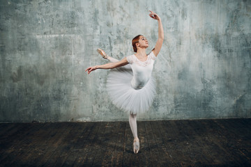 Fototapeta na wymiar Ballet in beautiful style. Modern ballet. Ballet dancer.
