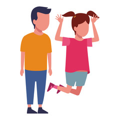 Kids playing cartoons