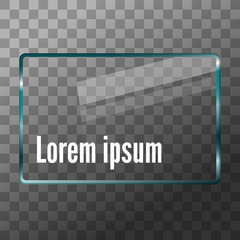 Glass shapes with reflections. Vector illustration for design