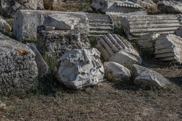 ancient antique buildings and ruins