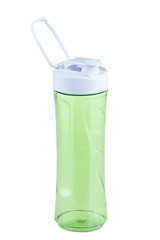 Single empty shake bottle on white background