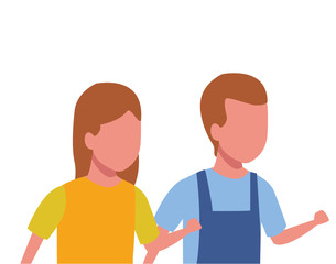 Kids playing cartoons