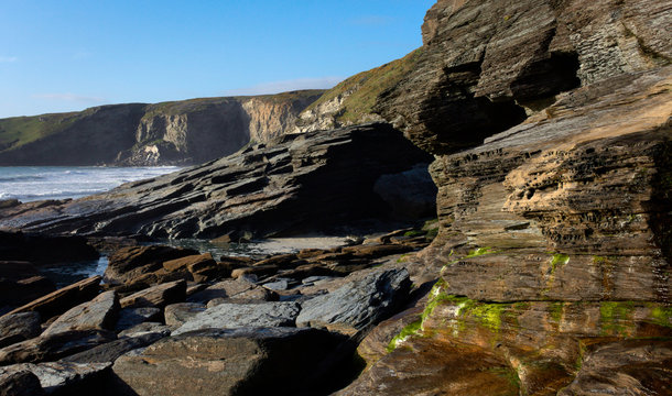 Trebarwith - coastal view - I - Cornwall