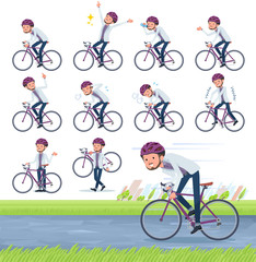 Naklejka premium flat type wild Middle aged men_road bike