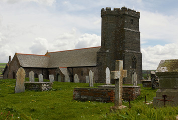 Fototapeta na wymiar St Materiana's Church - Tintagel - Cornwall - UK