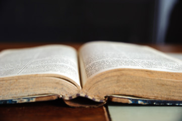 An opened vintage book